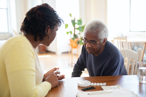 elderly man in nursing home